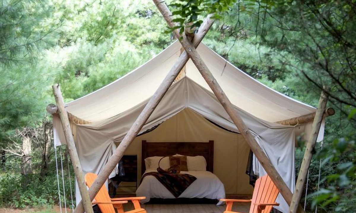 Port Dover RV Rental | Beautiful Ontario Glamping Tent Along Lynn River
