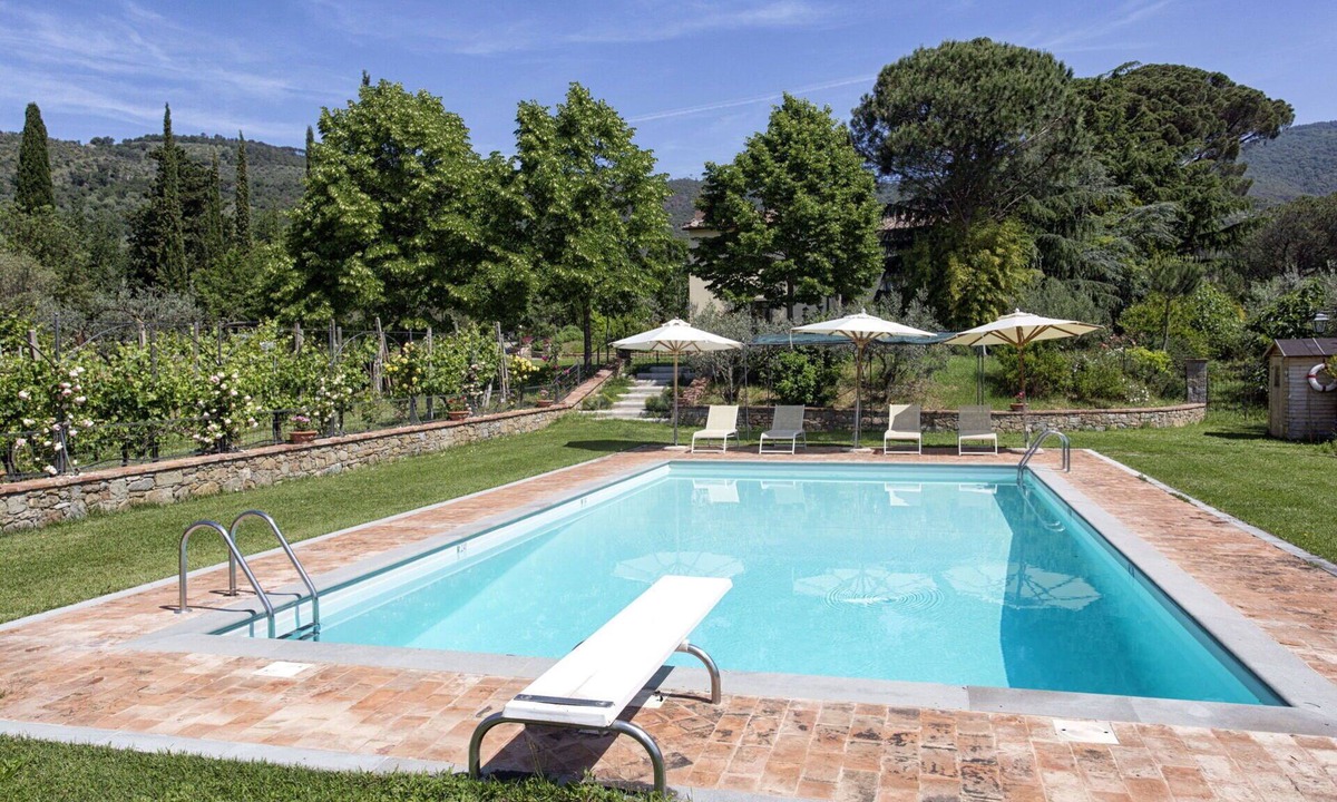 San Pietro a Cegliolo Villa | Beautiful private villa with A/C, private pool, WIFI, TV, patio, panoramic view, close to Cortona