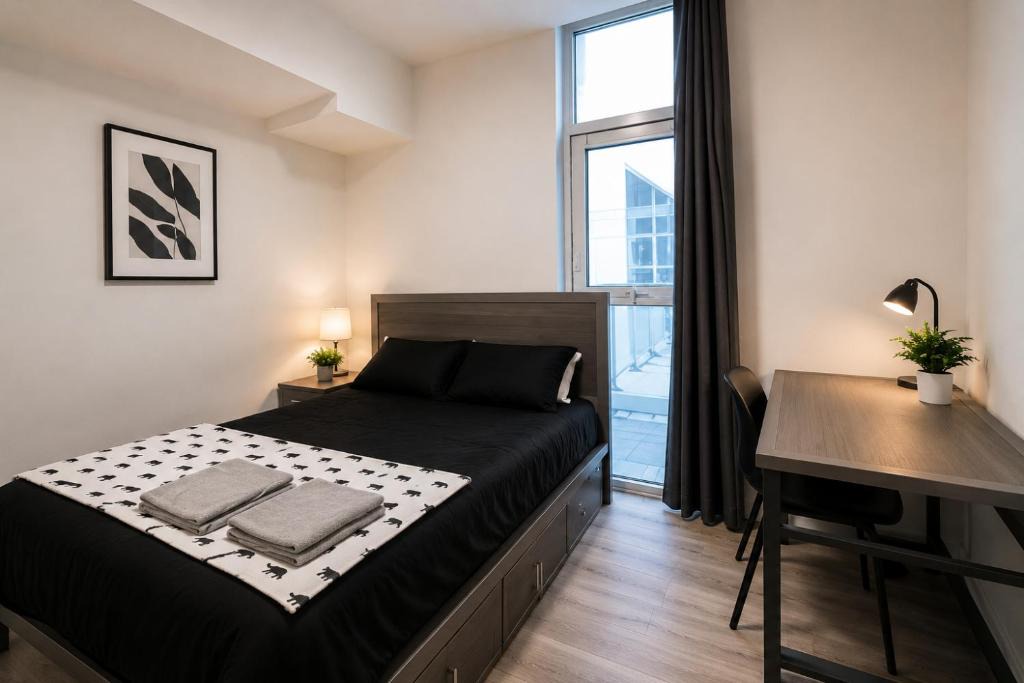 Waterloo Apartment | Modern 2BR Oasis Sleeps up to 6 with private balcony