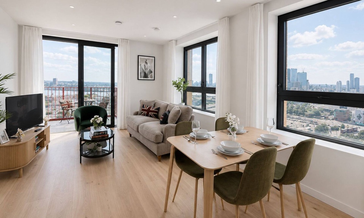 Peninsula Apartment | Stylish Greenwich flat near The O2 with Balcony & Wi-Fi