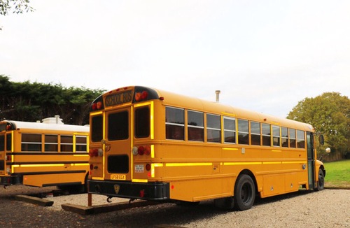 Ramsden Heath House | American School bus unique, quirky tiny home on wheels