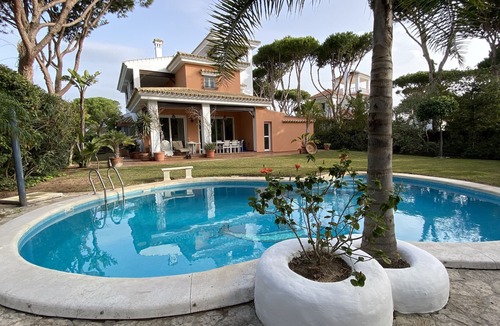 Cabo Roche Villa | Andalusian villa with sea views, private pool, air conditioning, beautiful garden