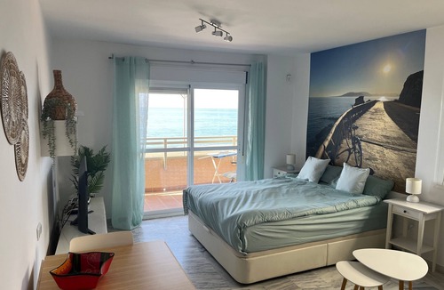 Rincon de la Victoria House | Apartment "Studio 2 Sea front" At the Beach with Sea View