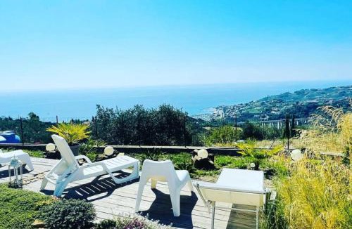 Poggi Apartment | Bella Vista Poggi 180Grad fantastischer Meerblick & Pool