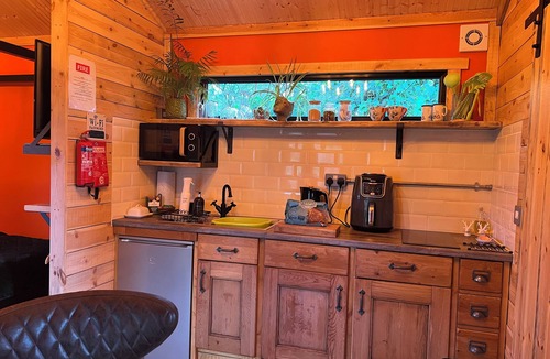 Garton Cabin | Cabin, woods, hot tub, stove, coast, porch, remote, private, secure garden.