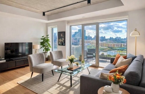 Canning Town South Apartment | Canary wharf iconic London skyline view