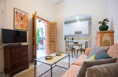 San Bartolome Apartment | Charming one-bedroom with Andalusian patio