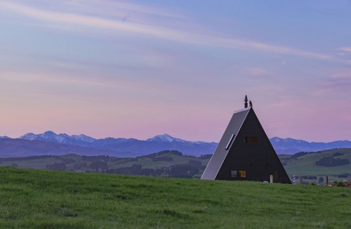Hurunui District Cabin | Cozy A Frame Cabin located on a working sheep and beef farm with hot tub