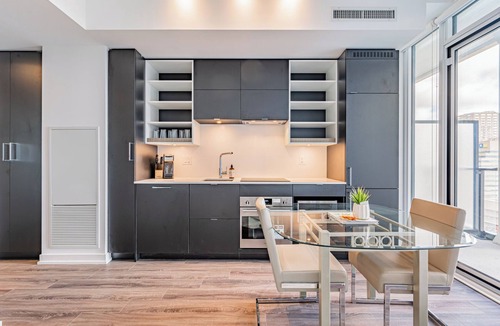 Bay Street Corridor Condo | downtown core new condo Eaton Centre Yonge Dundas Square clear view open concept