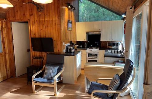 Taynuilt Cabin | KINGLAS CABIN is in a lovely, peaceful location deep in the forest, with hot tub