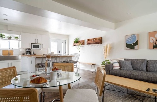 Kitchener Apartment | Large private deck near downtown