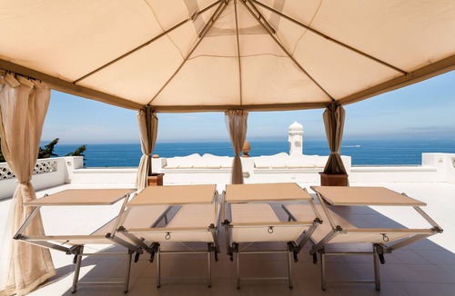 Massa Lubrense Villa | Sea front villa with terrace solarium parking sea-access jacuzzi WiFi