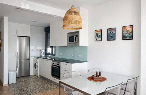 Conil de la Frontera City Center Apartment | Seaview from private terraces, pool, beautifully furnished apartment Julia in Conil with aircondition, barbecue, free Wifi internet