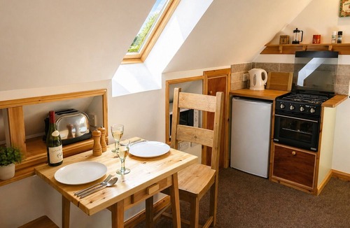 Fortrose Apartment | The Hayloft | Peaceful Black Isle Retreat Near Fortrose | Balcony & Wood Burner
