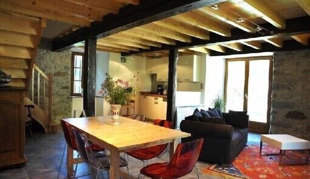 Accommodation in authentic barn in the heart of the valley dAzun, mountain views in Aucun