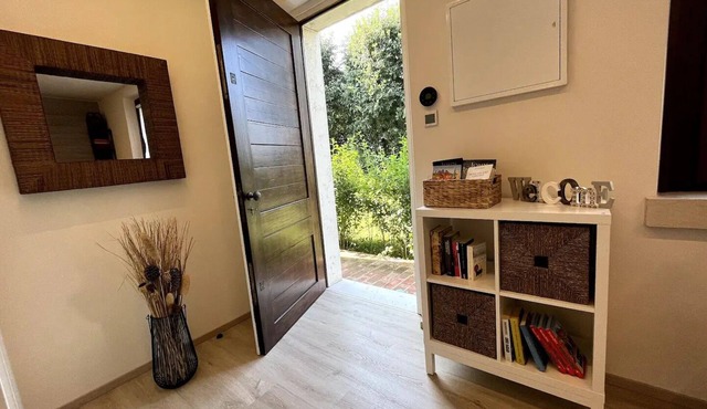 Bright and quiet apartment with garden, pets allowed.