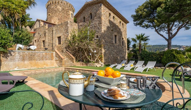 Can Xirau Castle | Private Pool Sea Views Air Conditioning Ideal Families