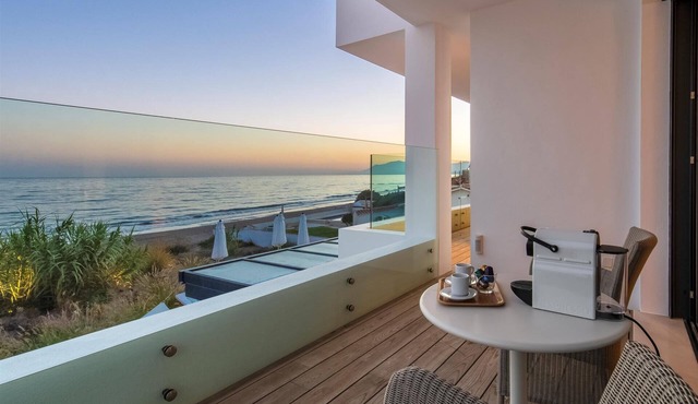 Great front line beach villa with private pool
