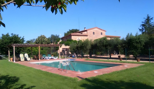 La Parra 1 at Mas Pareta: Rural Apartment with Pool and Farm near Costa Brava