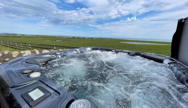 Luxury Farmhouse Retreat with Sea Views & Hot Tub - Pass the Keys