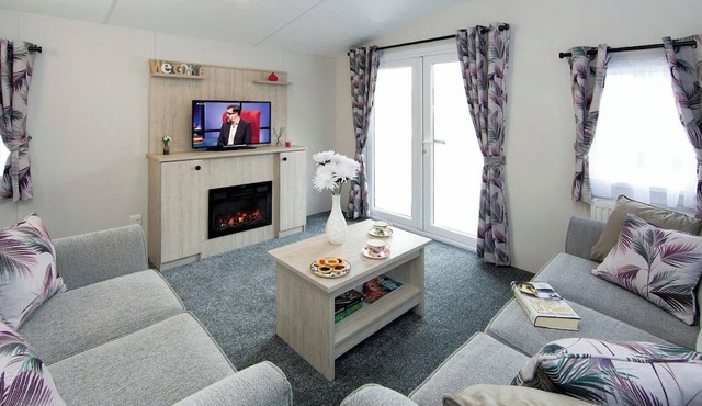 Luxury holiday home with two bedrooms sleeping four people.