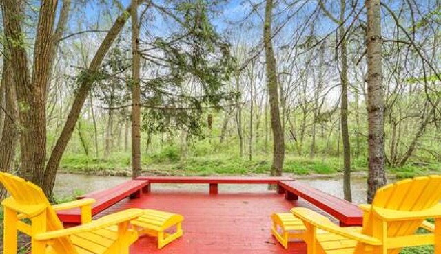 Rustic Riverfront Escape with Sauna in Burlington