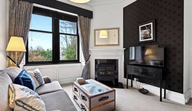 Stylish 1-Bed in a Historic Baronial Mansion