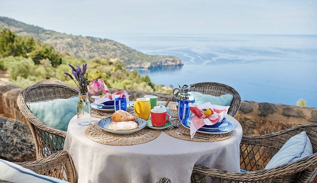 "villa in Mallorca. Infinite Blue Over the Mountains of the Serra de Tramuntana"