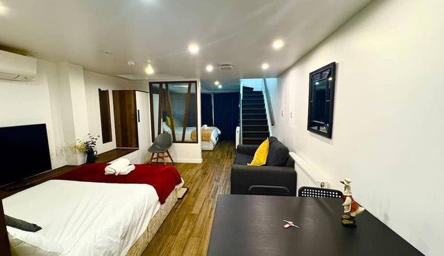 Spacious apartment with private patio